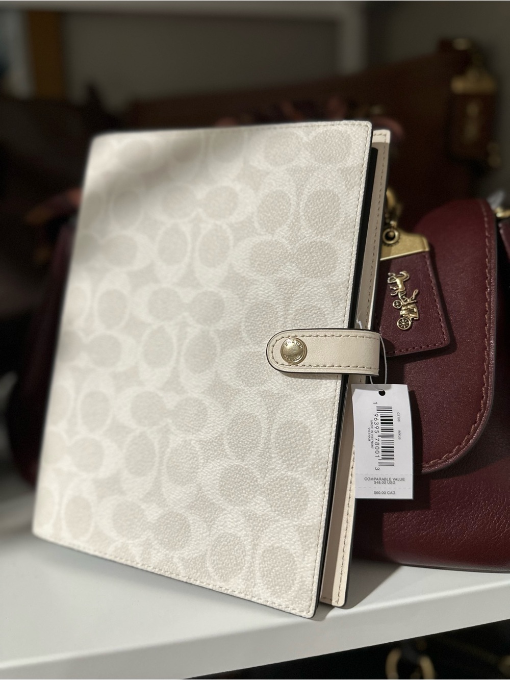 Coach Chalk Signature Notebook - NWT